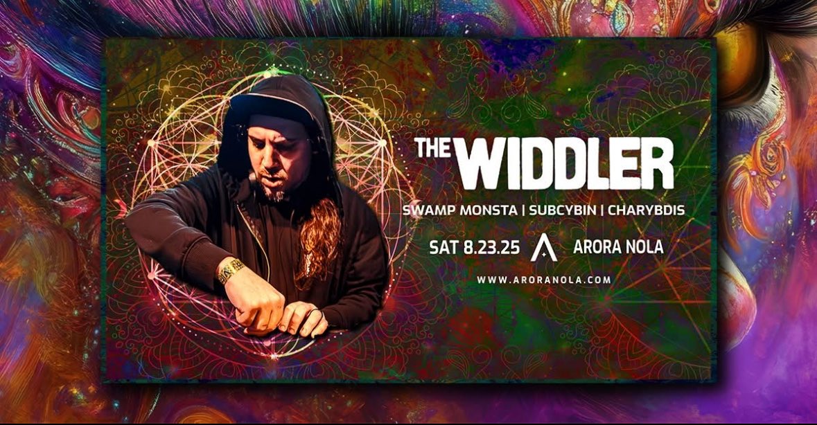 The_Widdler's tweet image. August 23rd:
New Orleans, LA
@AroraNOLA 

🎟️: linktr.ee/the_widdler