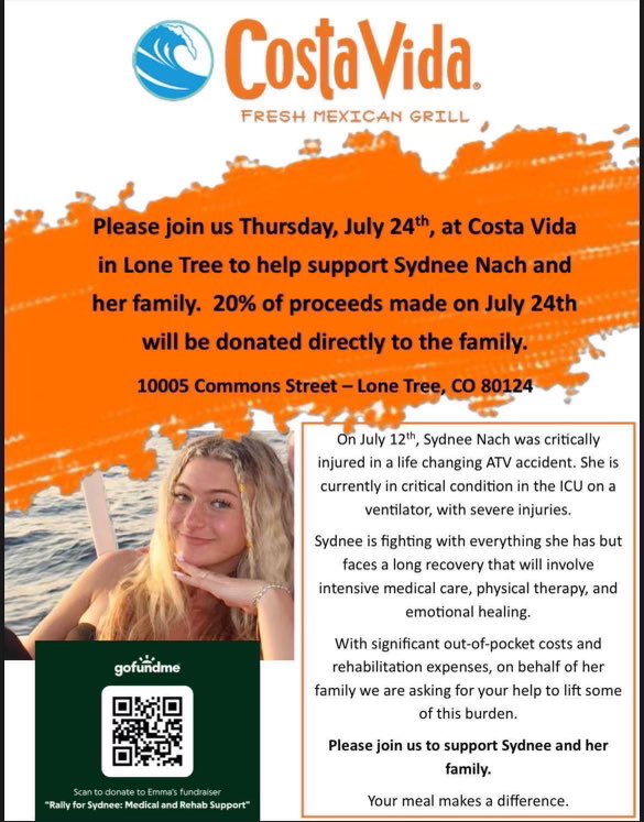 Rock Canyon Football (@rchsfootball1) on Twitter photo Jaguar family let’s show out for 1 of our own who could use all your support right now, get out to <a href="/CostaVida/">Costa Vida - Fresh Mexican Grill</a> in Lone Tree this Thursday the 24th all day & a portion of everyone’s purchase will go to the family🐆 #WGSD Jaguar family let’s show out for 1 of our own who could use all your support right now, get out to <a href="/CostaVida/">Costa Vida - Fresh Mexican Grill</a> in Lone Tree this Thursday the 24th all day & a portion of everyone’s purchase will go to the family🐆 #WGSD
