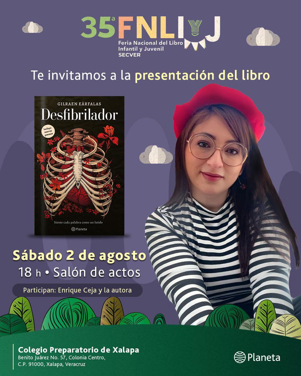 PlanetaLibrosMx's tweet image. ¡Te invitamos a las actividades que organizamos junto con la Feria Nacional del Libro Infantil y Juvenil, Xalapa!
Nos encantará encontrarte por allá y compartir nuestras lecturas favoritas y momentos con tus autores preferidos.