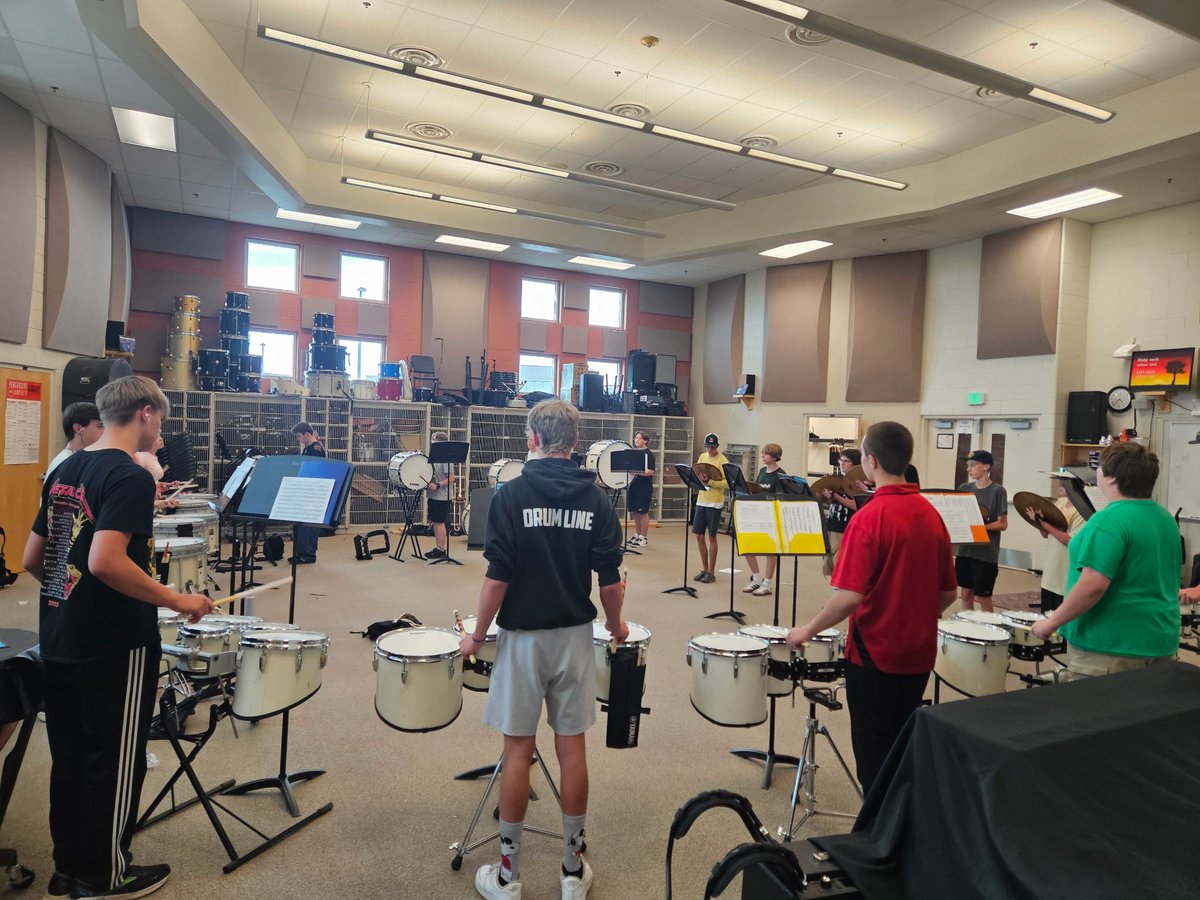 It’s the first night of Band Camp here at EHS! Student musicians putting in the work during summer break ☀️ 💪 🥁