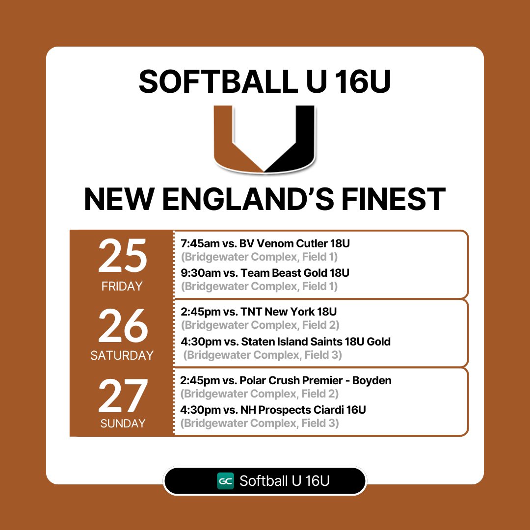 Schedule for this weekend at New England's Finest!! ⬇️⬇️
