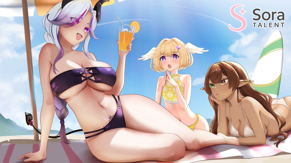 Behind every overworked VTuber is a very well deserved beach day ⛱️
#SoraTalent #VTuberLife