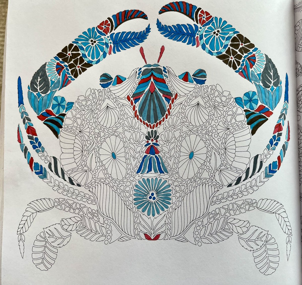 mattswaim's tweet image. Stuck in the Baltimore airport so I have decided to just lean into the theme and color this crab