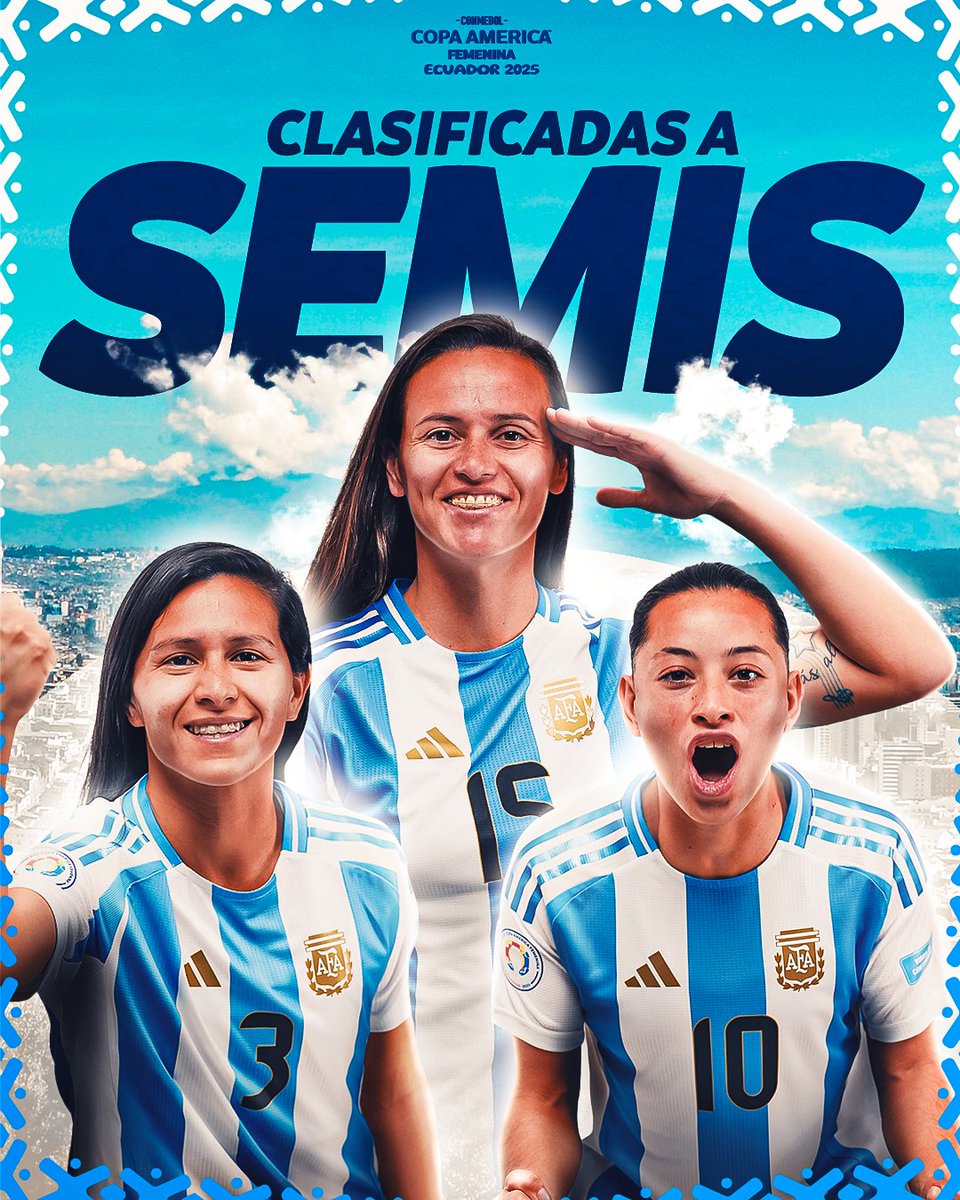 ARGENTINA CON BOLETO A SEMIS 🎟️🇦🇷

#CopaAmericaFEM