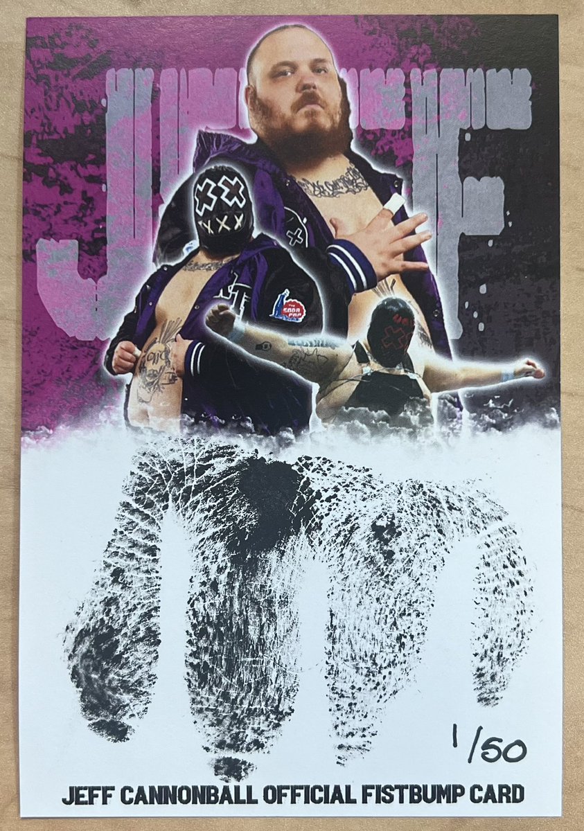 🚨NOW AVAILABLE🚨

Jeff Cannonball Fistbump Card

4x6 card with an inked fistbump by Jeff Cannonball. Horizontal and vertical cards, only 50 printed.