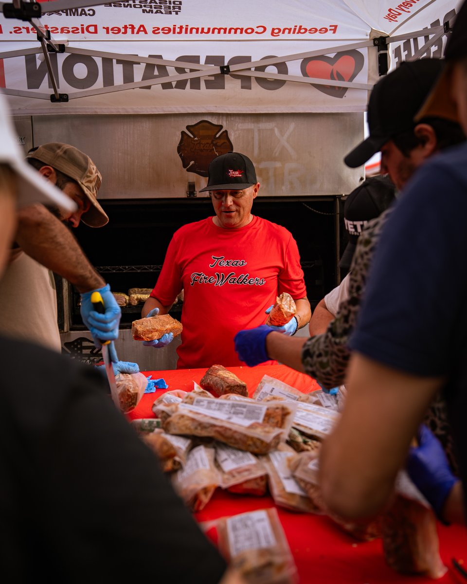 Last meals served. Site packed. Still feeling it.

In 17 days, we provided 45,837 meals across the Hill Country—thanks to 359 volunteers and @TXFirewalkers, who shared their smokers and hearts.

Kerrville, we’re heading home. But if you ever need us again, we’ll be back. ❤️