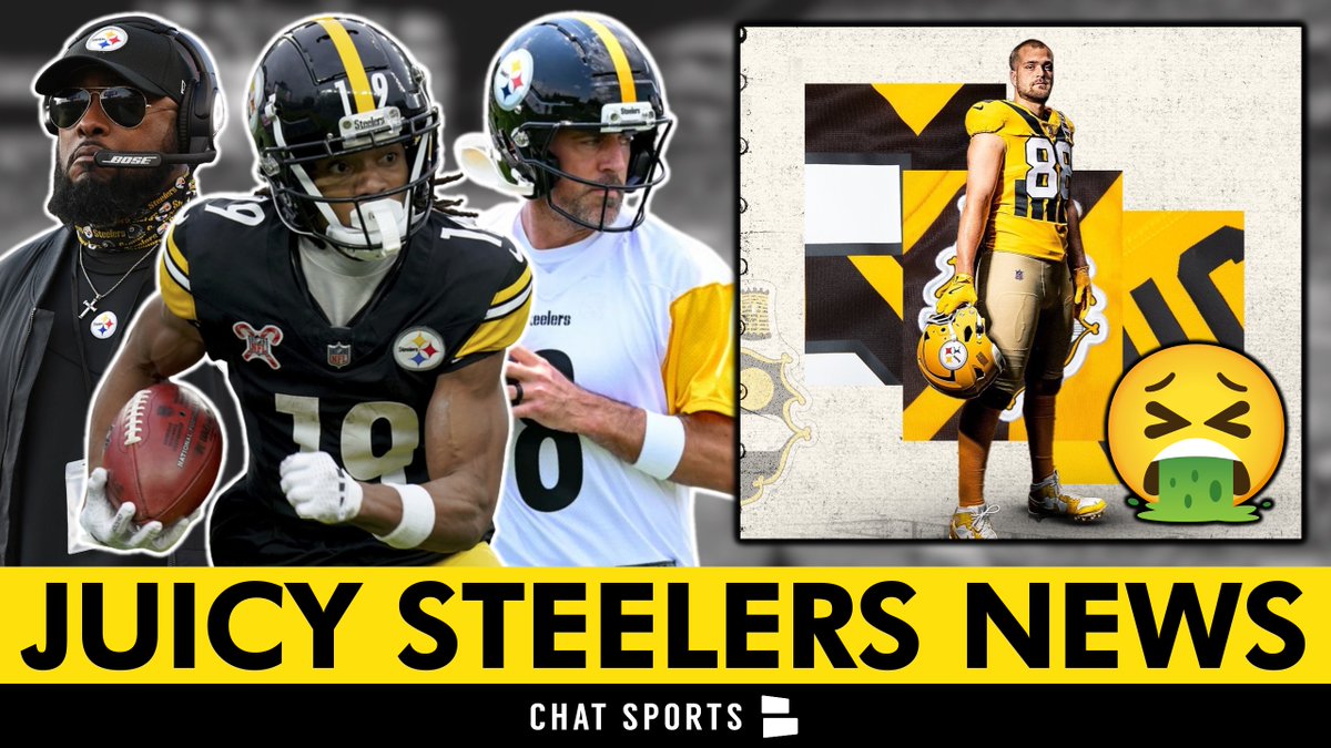 jack_sperry's tweet image. The Steelers have unveiled new 1930's throwback alternate uniforms (to mixed reviews from fans) 😅
Plus, Calvin Austin PRAISES both Aaron Rodgers & Mike Tomlin's leadership as we head into training camp later this week 👀
Get The Latest ➡️: youtube.com/watch?v=OSFQ11…
@ChatSports