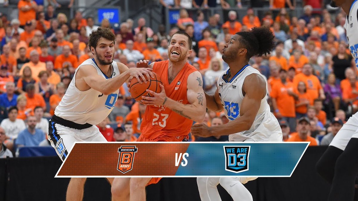 D3Direct's tweet image. 2019: Top-seeded @BoeheimsArmy came back for a 68-65 victory against 8th seeded @WeAreD3TBT
2025: WeAreD3 is now a #4 seed with tons of TBT & Pro experience
#d3hoops