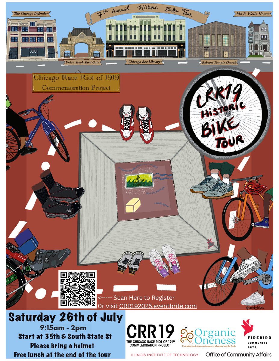 CTULocal1's tweet image. 🚴🏽♂️ Join CTU members at the7th Annual Historic Bike Tour of the 1919 Chicago Race Riot on Saturday, July 26, as we ride alongside community partners to honor the legacy of Eugene Williams. Together, we’ll learn the truth about one of the darkest and most erased chapters in our…