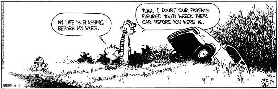 Calvinn_Hobbes's tweet image. My life is flashing before my eyes… and it’s mostly snacks and chaos.
#CalvinandHobbes40 #TooYoungToCrash