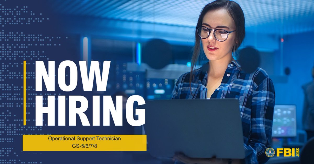 FBILosAngeles's tweet image. Our Operational Support Technicians are the backbone of our operations and provide essential support to our Special Agents and Intelligence Analysts. Learn more here 👇and apply today.
Deadline: 8/4/2025 @ 11:59PM EST
Apply: apply.fbijobs.gov/psc/ps/EMPLOYE…