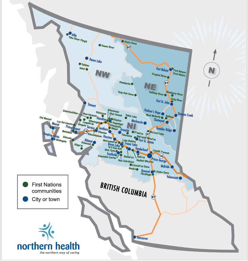 RosalynBirdMLA's tweet image. Are we the next Kelowna? I hope not considering the geographical span our hospital serves: The University Hospital of Northern BC (UHNBC) is the largest acute care facility in the region, and a hub for specialized health services. They deliver health care across 32 communities…