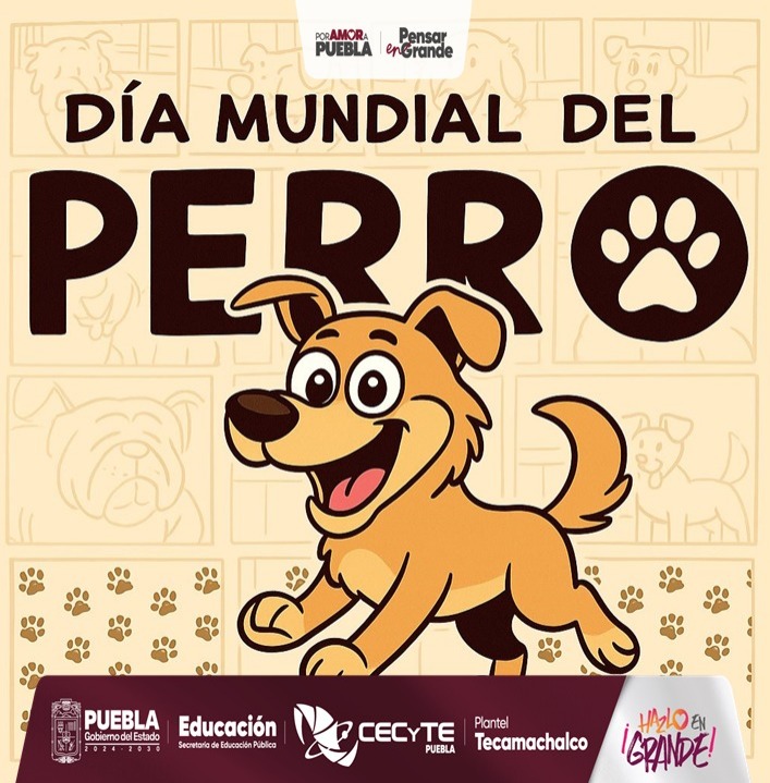 Hoy celebramos a nuestro fiel compañero de cuatro patas, "el mejor amigo del hombre".
Su amor es incondicional. Solo buscan amor.
📸 ¡Sube una foto con tu perro!
🏠 Adopta, no compres

#PorAmorAPuebla #PensarEnGrande #CECyTEPuebla #HazloEnGrande