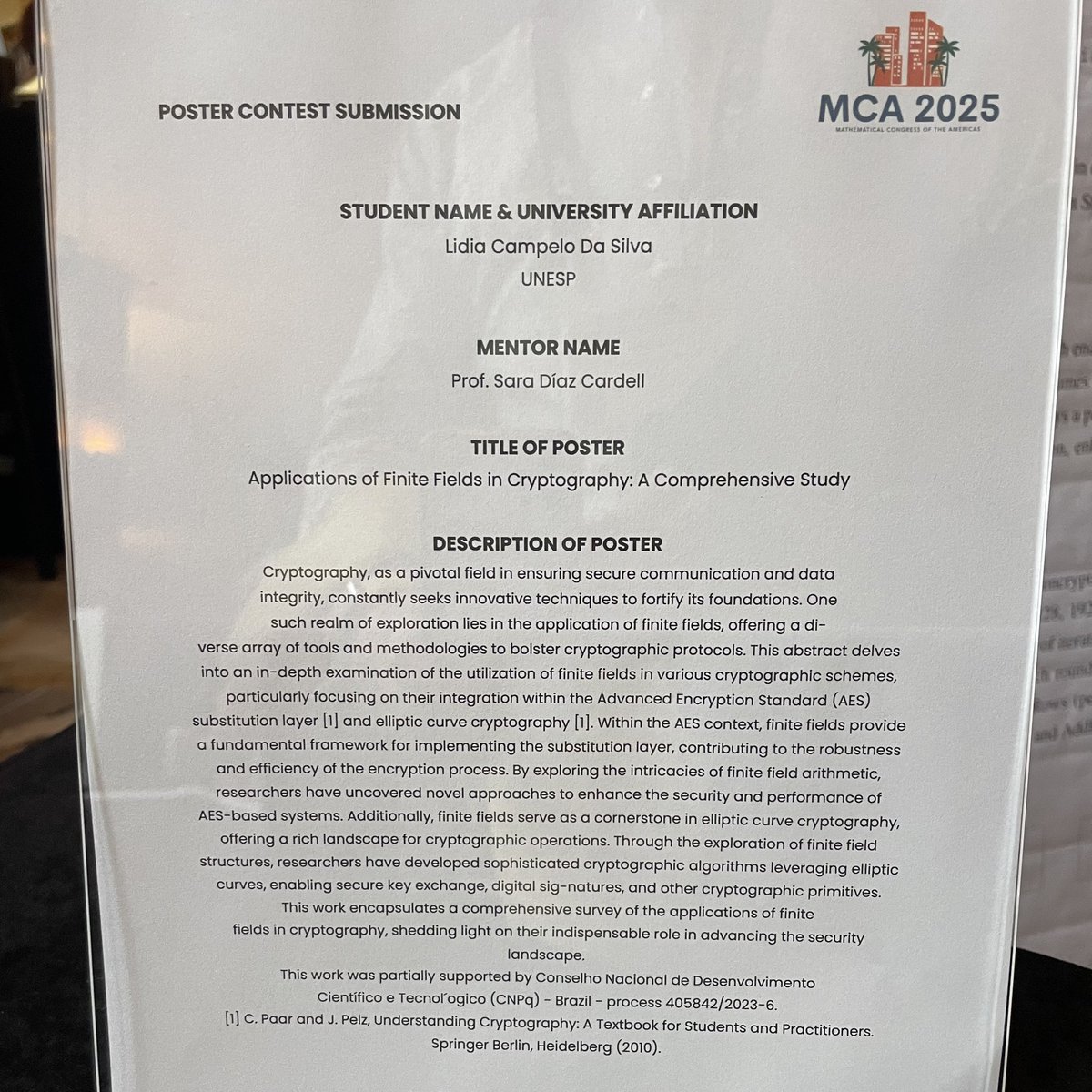 jslusser's tweet image. Thank you @univmiami for the invite to represent @Polkadot at the Mathematical Congress of the Americas 2025. Incredible energy at the Welcome Reception - packed house, great conversations, and even stumbled upon an entry in the Poster Session on cryptography. Let’s gooo! 🧠📊🔐…