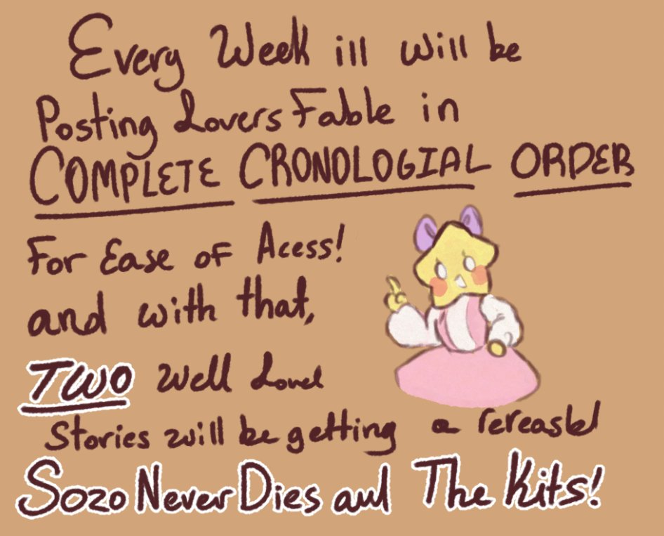BIG ANNOUCEMENT!!! 

My fan comic Lovers Fabel will now be posted on <a href="/TeamFanon/">Fanon</a> in total completion! ill still be posting here but ALL COMICS will be posted there on the weekly!!!

the FIRST release goes live THIS FRIDAY!!! and when its ready, COOKIE RUN COMICS WILL BE THERE TO!
