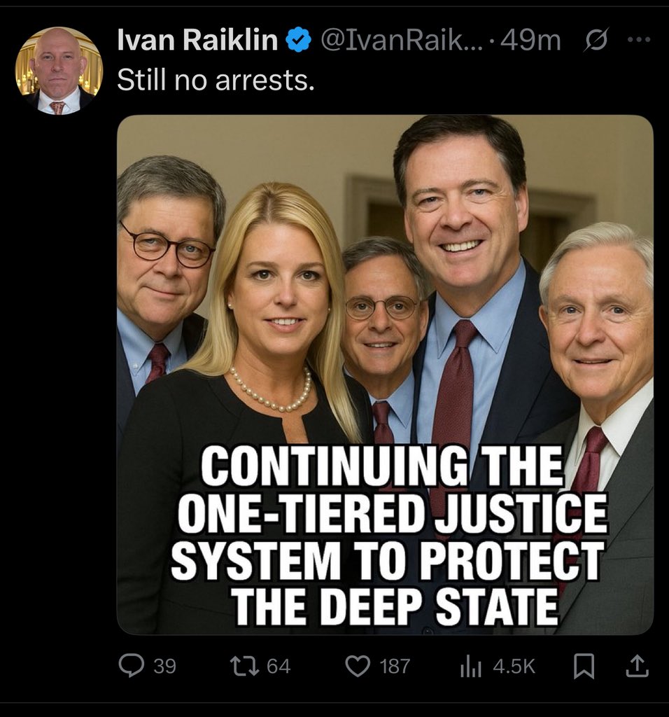 BiggerTruth's tweet image. The deep state insurgents within MAGA are in overdrive today.
The most shocking to me is MTG, demanding Trump become a Stalinist/Maoist judge, jury and executioner, putting every last “enemy” in prison, otherwise Trump’s base will turn against him.
Claiming, like any good…