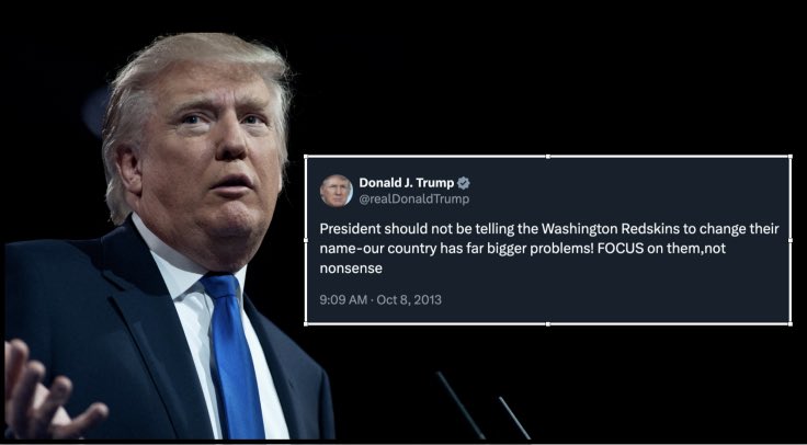 IamButterflySue's tweet image. During an interview back in 2013, President Obama was asked his opinion about the proposed name change from the Washington Redskins to the Commandersโฆโฆ
Iโll just leave this here. ๐๐๐๐