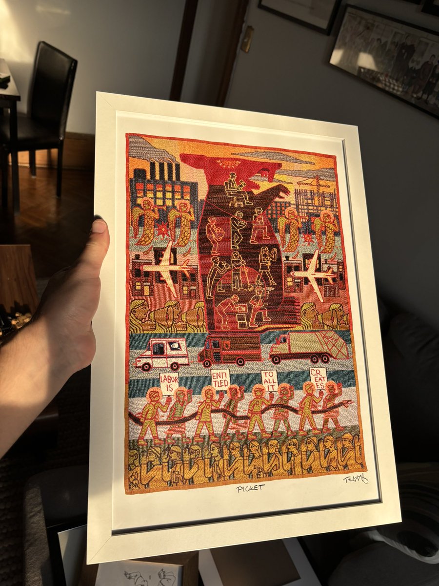 genbardy's tweet image. finally got around to framing my print from @thetolerantweft