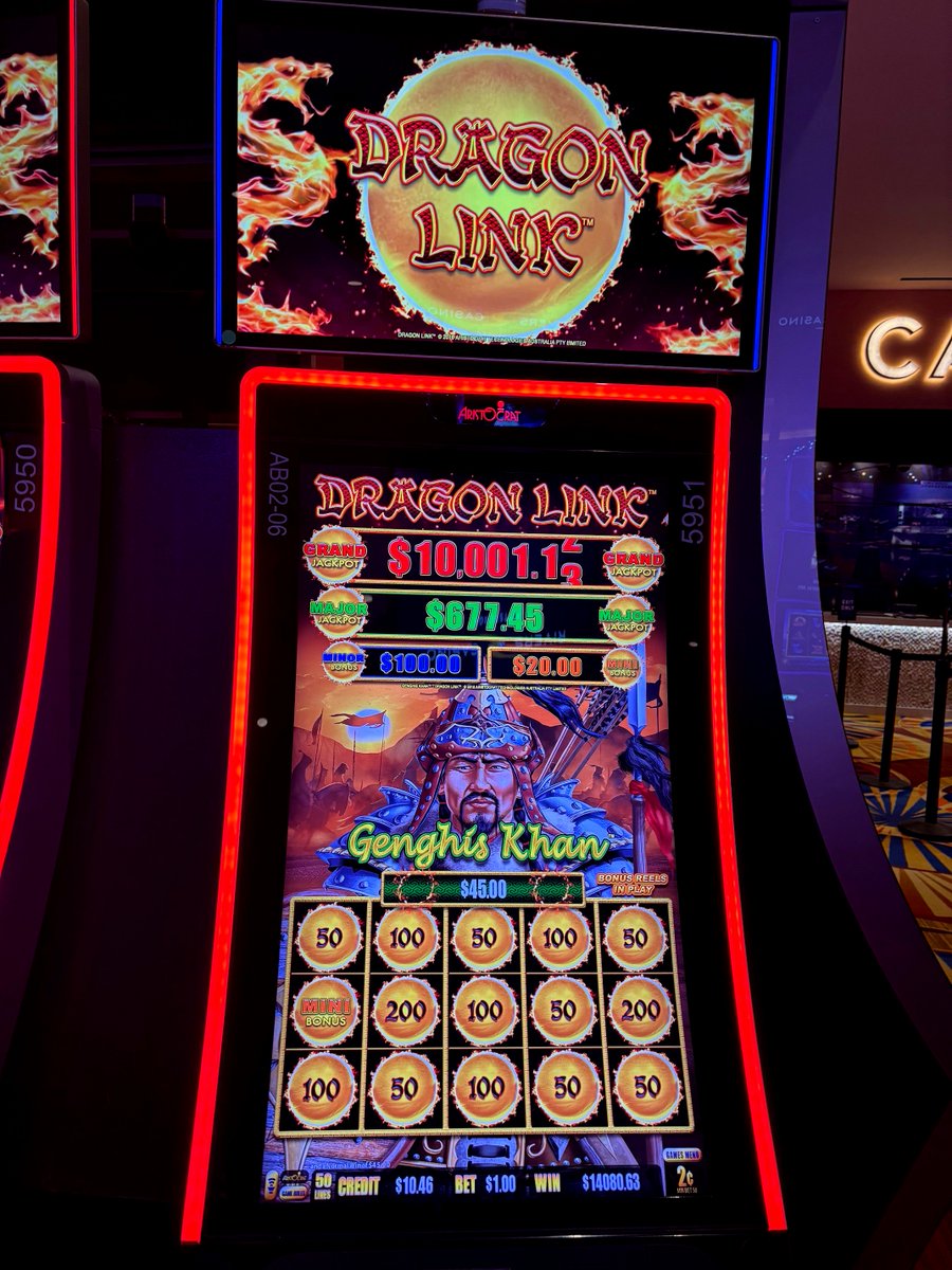 💰$64,200.00 #JACKPOT on Triple Double Bonus Poker
🥁 $29,709.81 #JACKPOT on Dancing Drums $1.76 Bet!
🐉 $14,080.63 #JACKPOT on Dragon Link $1 Bet!

Gambling problem? Call 1-800-Gambler.