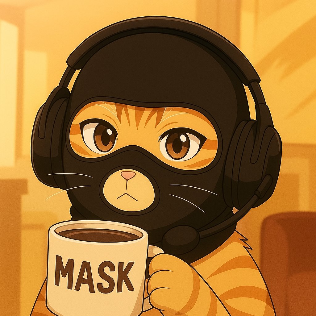 OneCoinPiece's tweet photo. Morning coffee ☕ keeps you awake. $MASK keeps you up at night checking charts 😜. https://t.co/6CNTWJdbO5