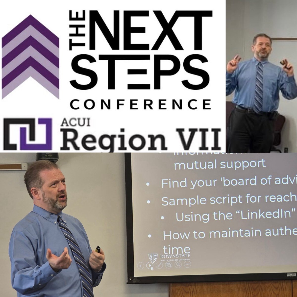 DrJeffreyP's tweet image. Honored to speak at the @ACUIRegionVII #NEXTSTEPS Conference at Montclair State! I presented on “Career Pathways in Higher Ed” &amp;amp; was grateful to learn alongside amazing colleagues. Still learning, still growing. 🌟 #StudentAffairs #ACUI #CareerPathways #RegionVII