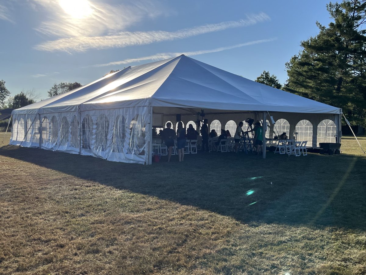 DrJoeBoot's tweet image. Our large tent for the Canadian Worldview Academy to accommodate our growing numbers each year.