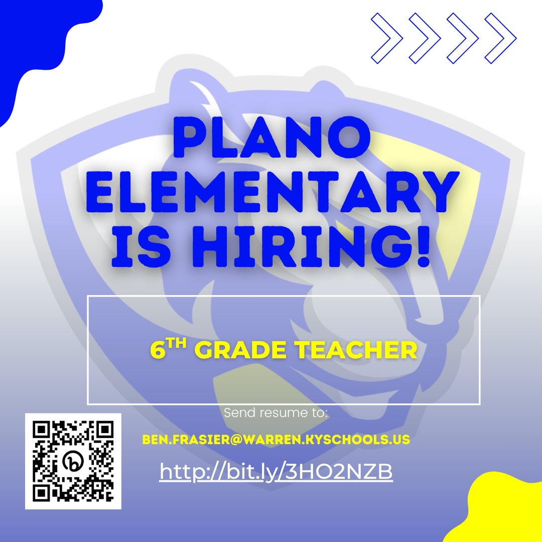 PlanoPanthers's tweet image. We have an immediate opportunity for a classroom teacher in 6th grade. Apply here... bit.ly/3HO2NZB