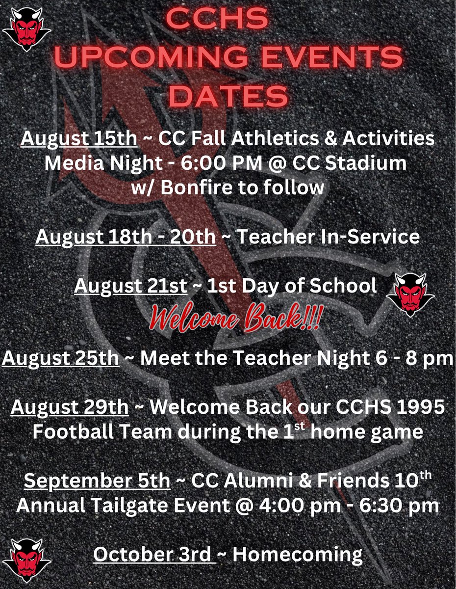Looking forward to seeing everyone soon!
#WeAreCC ❤️🖤❤️🖤