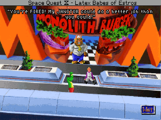 SierraOnLineUni's tweet image. 😬

👀

Space Quest IV: Roger Wilco and the Time Rippers (1991)

@mrkenallen #Fired #Janitor #SpaceQuest #SierraOnLine #SierraGames #Sierra #AdventureGame #PointAndClick #RetroGaming #RetroGames #RetroGamer #Nerd #Geek #PcGaming #PcGames #DOSGaming #Gaming #VideoGames #Games #90s