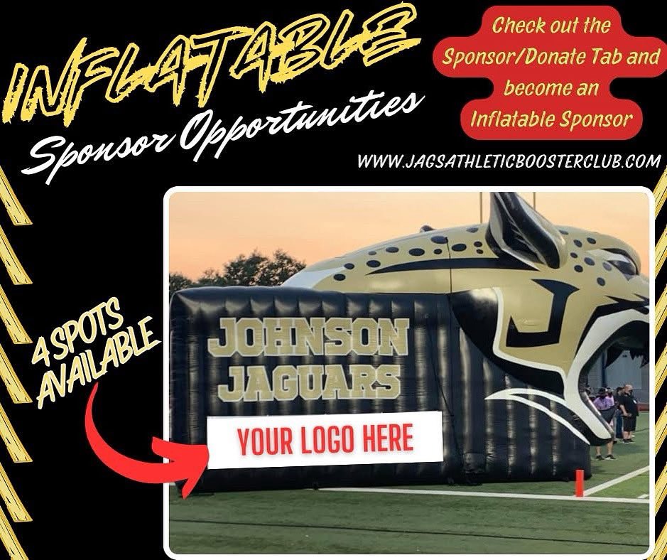 JagsClub's tweet image. Limited Spots! Become an Inflatable Sponsor!
Deadline is August 4th!
Visit jagsabc.membershiptoolkit.com/sponsorship to learn more about the JABC Sponsor Opportunities!