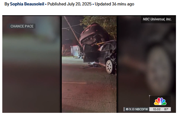 Boenau's tweet image. I'm told any interference with speed is an attack on freedom. Meanwhile:
“A violent four-car pileup...injured seven people and caused widespread disruption. The crash...involved a driver who police say struck a stopped car at a traffic light, triggering a chain reaction.”