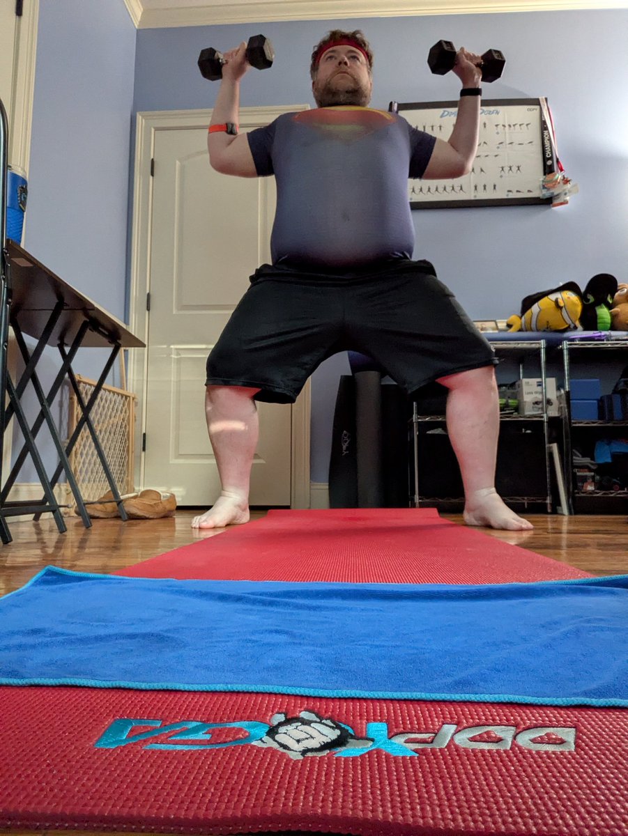GetFitWithJared's tweet image. We can't all be from Krypton, some of us need to add some iron to our @ddpyoga workouts to become Superman! 💪