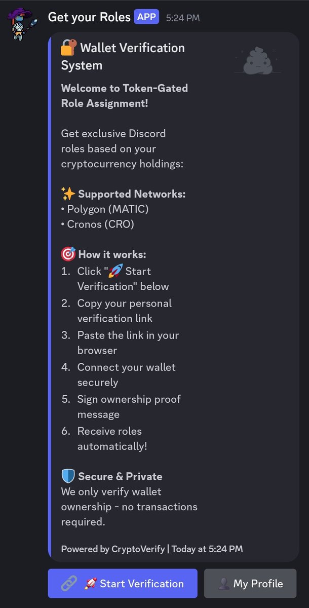 🚨  TO EVERY HOLDER !

MUST REACTIVE YOUR NFT AND GET YOUR ROLE IN DISCORD, WE BUILDED A NEW VERIFICATION BOT JUST FOR YOU AND ITS VERY TO USE 👍