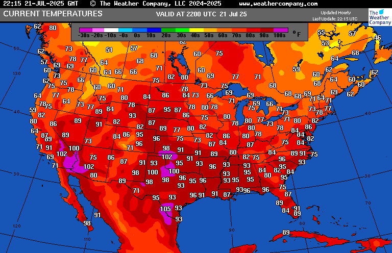 climateguyw's tweet image. On 7/21 major CAT3 #HeatwavePemex continued to strengthen since more watches and warnings were added in the Midwest and across the Southeast. Expect to see many high min records from Pemex this week. My heatwave criteria: guyonclimate.com/2025/04/12/ext… @olliemilman @BMcNoldy @KHayhoe