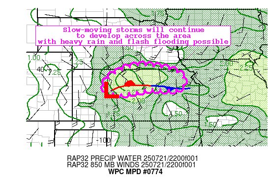 NWSWPC's tweet image. #WPC_MD 0774 affecting North-central to northeastern Kansas and far southeastern Neb, #kswx #newx, wpc.ncep.noaa.gov/metwatch/metwa…