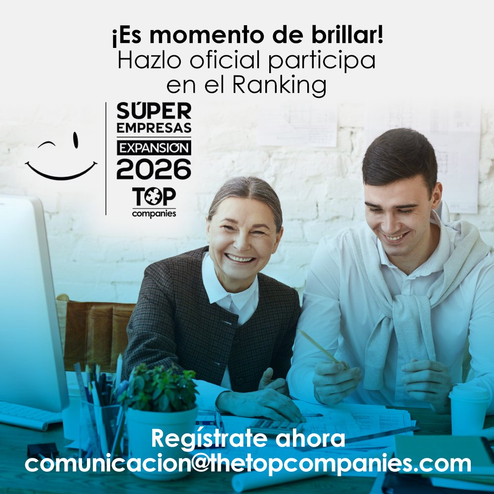 📢¡Es momento de brillar! Hazlo oficial participa en el Ranking Súper Empresas.💡📩Regístrate ahora: topcompaniesmexico.com/super-empresas/