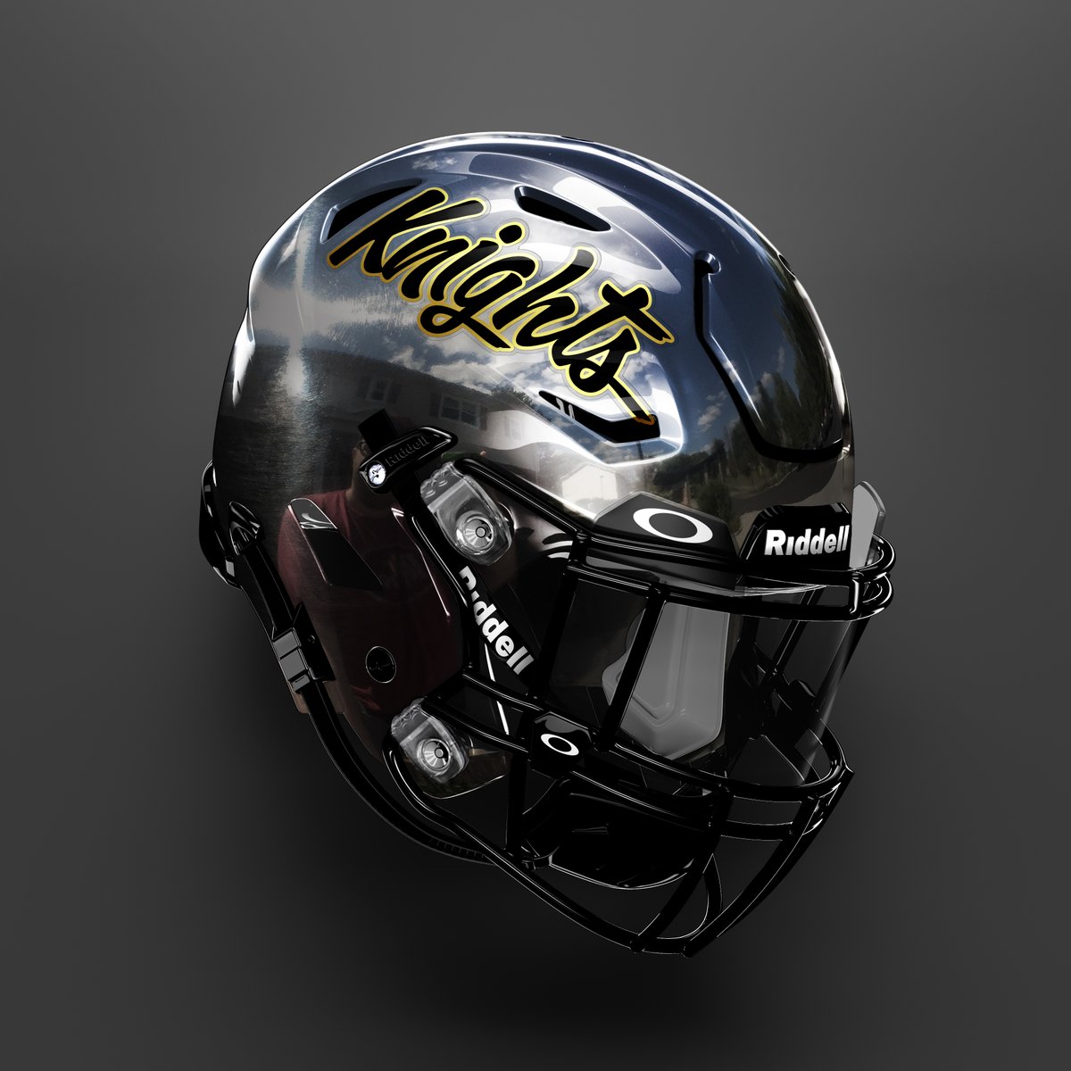 HelmetMissouri's tweet image. Not ☝️ but ✌️ new looks for the Howell North Knights!
Classic, Raider-esque shield design for their matte black shells with an all new script design for their fresh, silver chrome buckets 👀
HUGE thanks to Coach Webster and the Knights for choosing @417helmets this season!