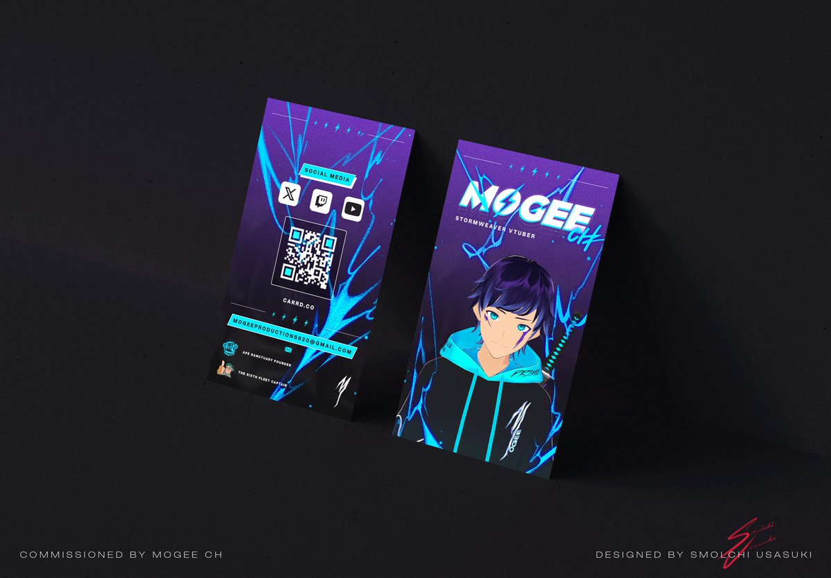 I made that :&gt;
#smolchillustra #vtuber #businesscard