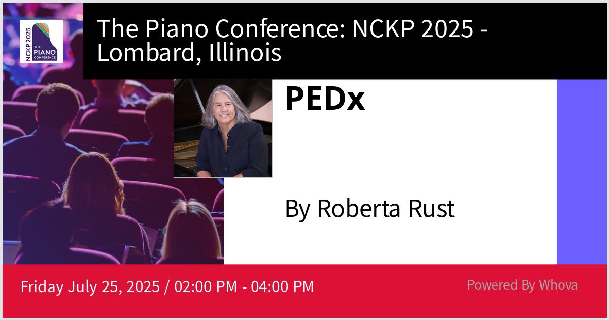 RobertaRust's tweet image. Presenting this week at The Piano Conference: NCKP 2025 🎹