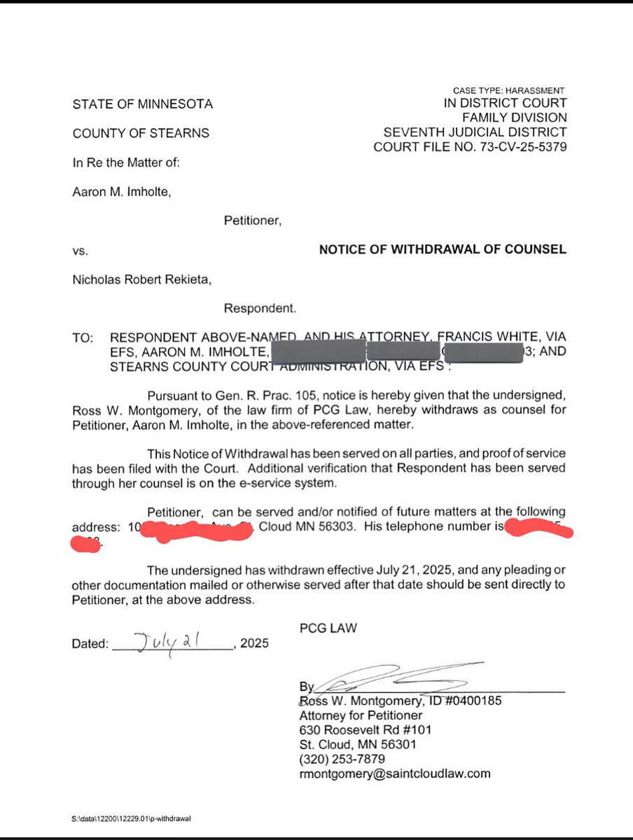 TheScarebro's tweet image. Aaron's attorney has withdrawn himself as Aaron's counsel in the HRO cases against @RekietaLaw and Melton.
Nick is handling it with his self-proclaimed newfound "humility." And posting Aaron's address.
All I can say is that attorneys have to withdraw all the time, and those…