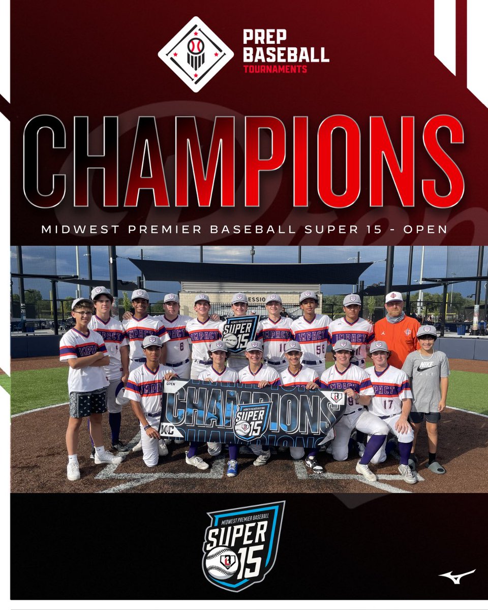 Prep Baseball Kansas City (@prepbaseballkc) on Twitter photo đCHAMPIONSđ
Congratulations to the 2025 Midwest Premier Baseball Super 15 - Open Champions, Impact Baseball Club - Worley!!!
#PrepBaseballKC | #Super1525 | <a href="/MW_Premier/">Midwest Premier Baseball</a> đCHAMPIONSđ
Congratulations to the 2025 Midwest Premier Baseball Super 15 - Open Champions, Impact Baseball Club - Worley!!!
#PrepBaseballKC | #Super1525 | <a href="/MW_Premier/">Midwest Premier Baseball</a>