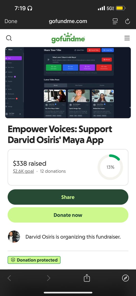 darvidosiris's tweet image. Created a gofundme for my app if you guys want to support financially. Thanks to everyone who has already donated.
gofundme.com/f/empower-voic…