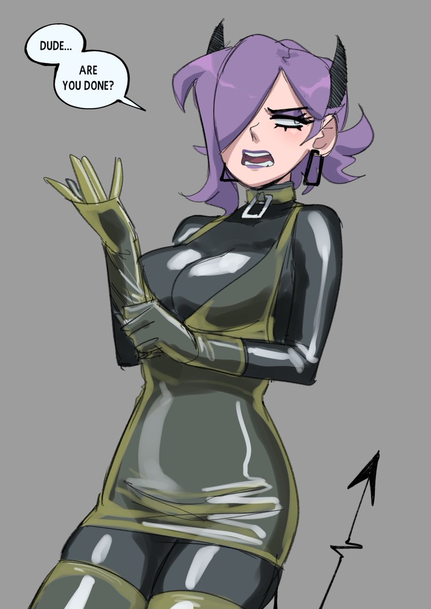 gingrjoke2's tweet image. Liz latex study doodle thingaling 8-)
