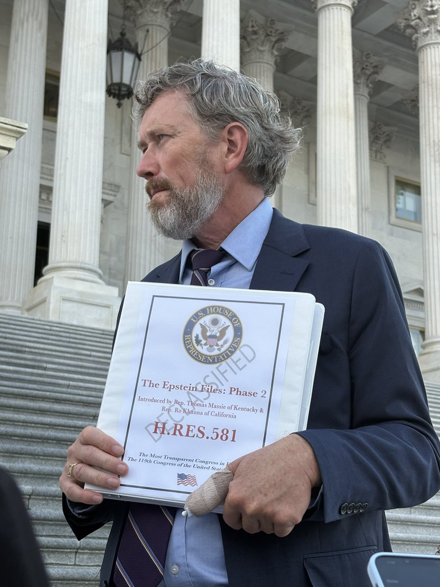 MicaSoellnerDC's tweet image. Massie says he will bring up Epstein Files resolution after August recess and believes momentum will build stronger when members are out: