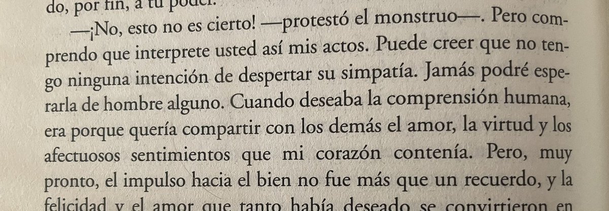 myriromance's tweet image. “protestó el monstruo…el impulso hacia el bien no fue más que un recuerdo”.
- Mary Shelley
Se veía como un monstruo, le decían monstruo, nunca pudo dejar de ser un monstruo.