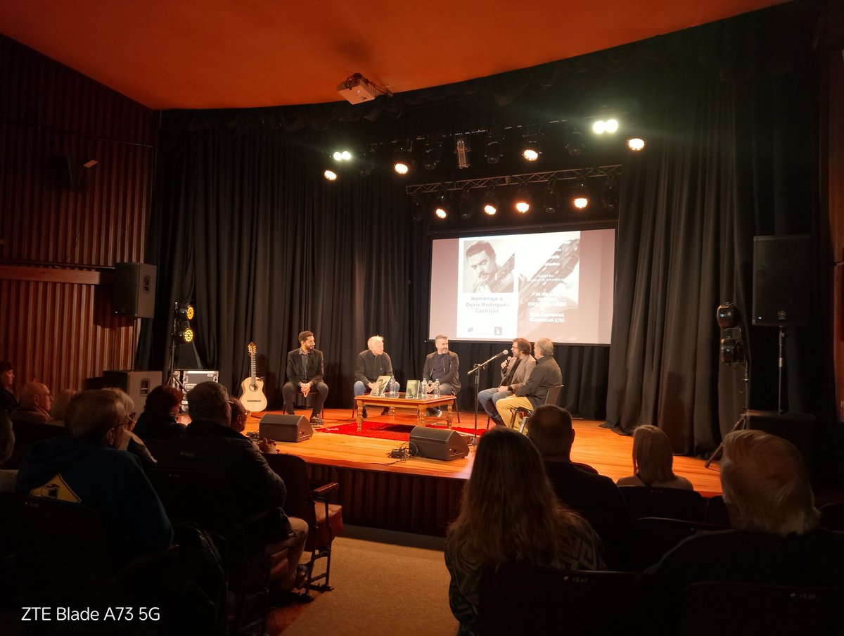 Homenaje a Osiris Rodriguez Castillo en Sala Camacuá de AEBU en su aniversario 100. Gracias Mauricio Rodríguez ,<a href="/JorgeAlastra/">Jorge Alastra</a> <a href="/GuillermoPelle/">Guillermo Pellegrin</a> @oscarredon, Jorge "Cocono"Esteves,@cresciaudio. #AEBU