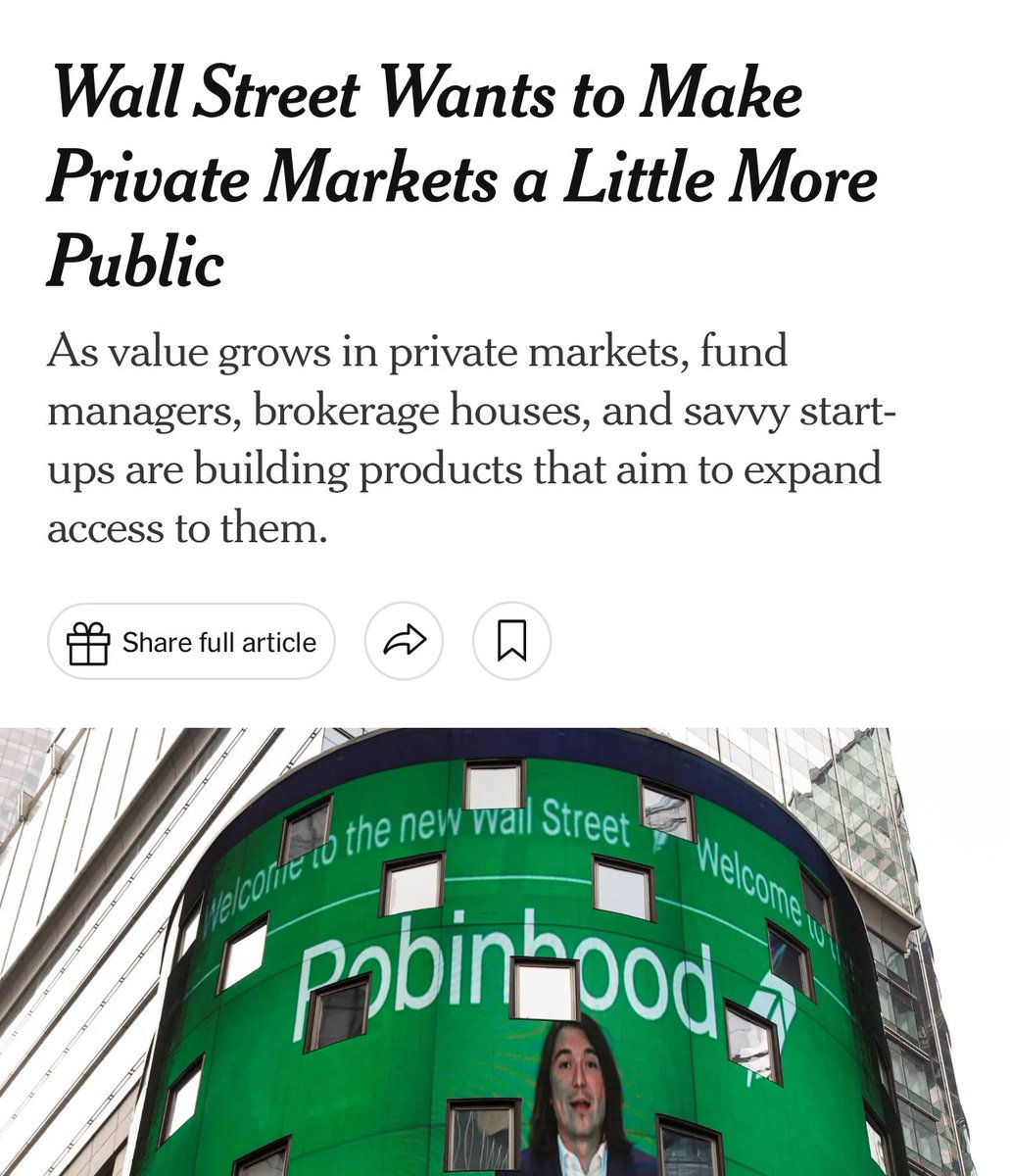 credistick's tweet image. Retail meme-investing in companies with no disclosure requirements and sketchy cap tables; what could go wrong?
This is a terrible idea for everyone except today’s liquidity-starved bag holders.
The public market exists for a reason.