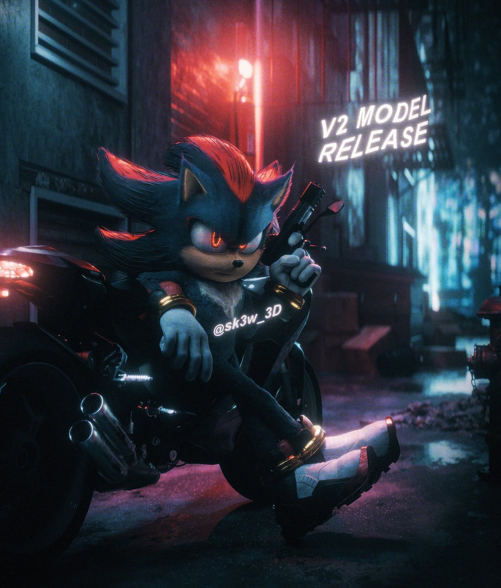 Shadow The Hedgehog Model V2 will be ready soon ‼(including the bike and gun)