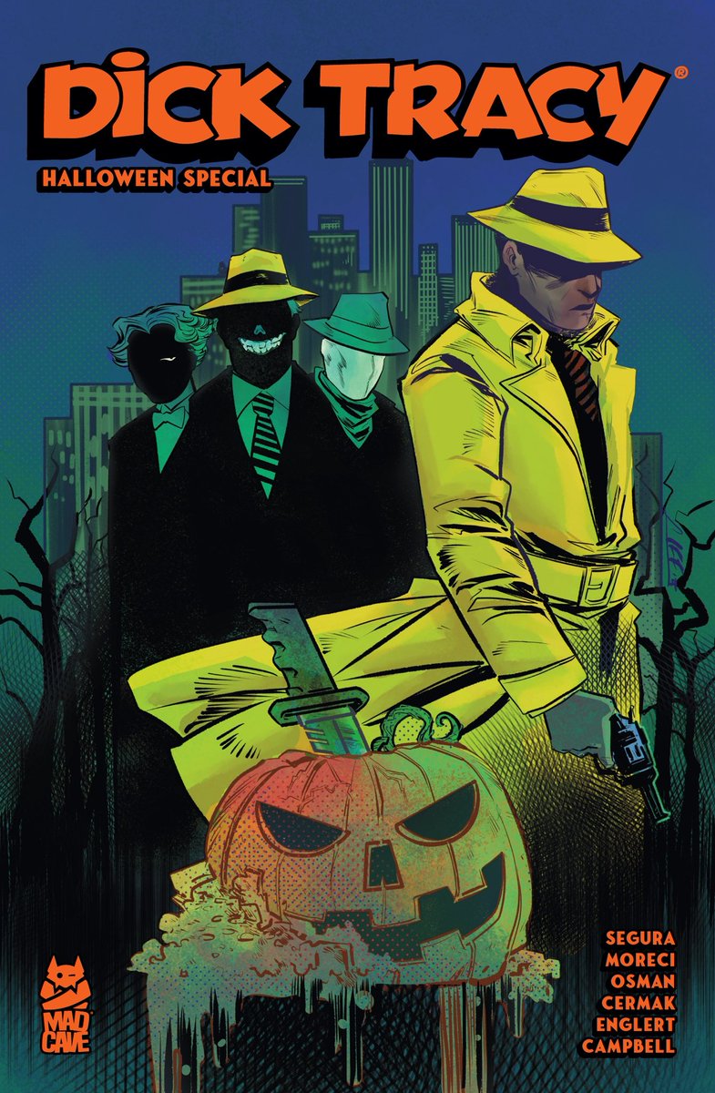 MarkLondonMCS's tweet image. This Halloween, @MadCaveStudios invites readers to slip into the shadows of The City for a moody new 40-page noir thriller with a DICK TRACY HALLOWEEN SPECIAL!
From crime fiction powerhouse Alex Segura (Secret Identity) and esteemed writer @MichaelMoreci (Barbaric), joined by…