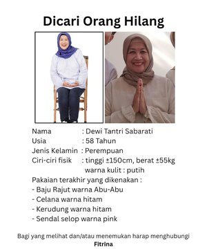 #InfoOrangHilang RT <a href="/haluhulahahu/">F D R D P</a> Ini ibu saya, belum juga pulang dari hari senin subuh, tanggal 14 juli 2025 sampai hari ini. Lokasi terakhir, beliau pergi dari Apartemen Gateway Cicadas Bandung. Tolong bagi siapapun yang menemukan dimanapun agar menghubungi via DM Mohon